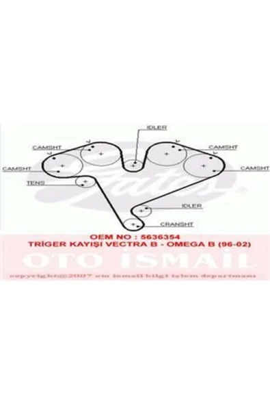 Gates 5453XS TRIGER EKSANTRIK KAYISI VECTRA A B C OMEGA B / 900 9 ürün görseli 1