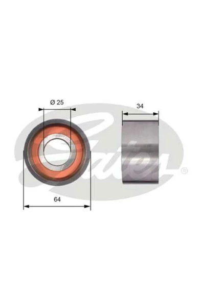 Gates T41234 EKSANTRİK GERGİ RULMANI MASTER DUCATO 2.4D 2.5D TRAF ürün görseli 1