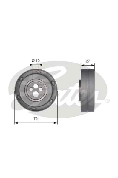 Gates T41216 EKSANTRİK GERGİ RULMANI AUDI A6 2.6-2.6 QUATTRO-2.8 ürün görseli 1
