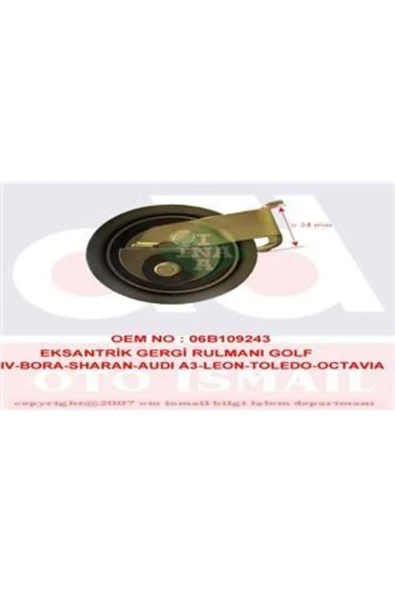 INA 531039920  TRİGER EKSANTRİK GERGİ RULMANI GOLF IV BORA 1.8 1.8 ürün görseli 1