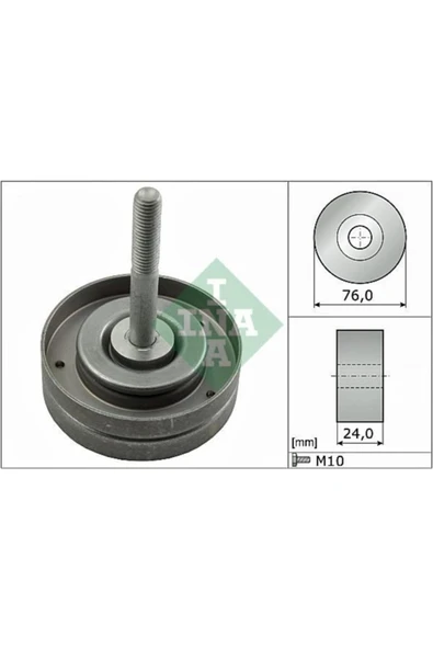 INA 532050010 V Kayıs Gergı Rulmanı Polo 10- 1.2 3 Sılındır Cıvatalı Klıma ürün görseli 1