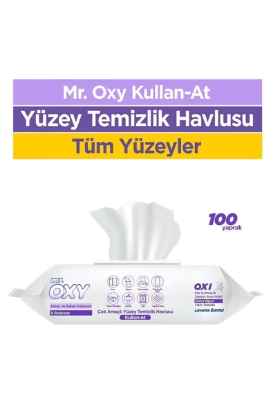 Mr. Oxy Kullan-At Lavanta Kokulu Yüzey Temizlik Havlusu 2x100 Yaprak - 5