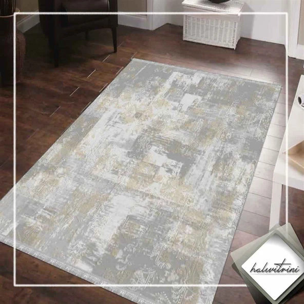 İpek Halı Blossom Koleksiyonu 13402 Gri 80 x 300 cm