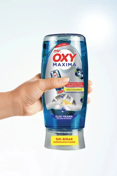 Mr. Oxy Maxima Elde Yıkama Bulaşık Deterjanı Yaban Mersini Kokulu 500 ML