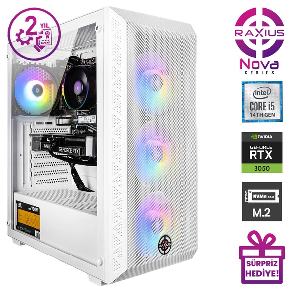 RaXius Nova G2 i5 3050-144F009 i5-14400F 16GB 512SSD RTX3050 8 GB W11P Gaming Masaüstü Bilgisayar - 2