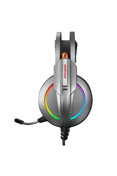 Rampage Stark RM-K6 RGB 7.1 USB Kablolu Kulak Üstü Oyuncu Kulaklığı Outlet - 2