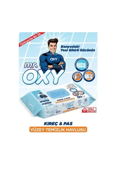 Mr. Oxy Sihirli Bez Kireç & Pas Yüzey Temizlik Havlusu 50 Yaprak Plastik Kapaklı (4 Lü Set) 200 Yprk - 3