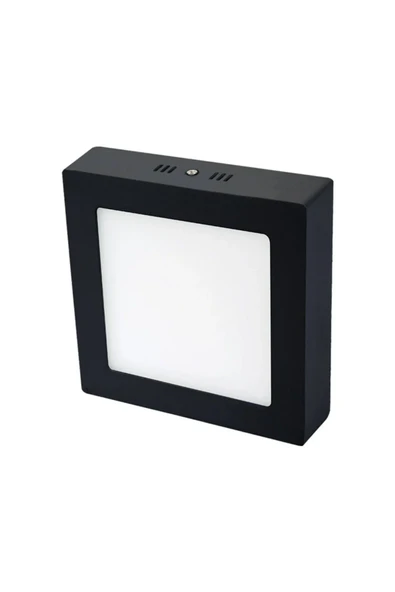 CATA CT-5235 18W Panel LED Armatür Siyah Yuvarlak Sıva Üstü Metal Kasa Sıcak Beyaz 3200K