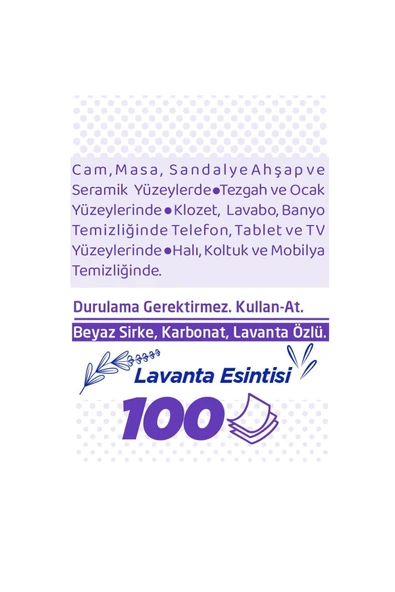 Mr. Oxy Kullan-At Lavanta Kokulu Yüzey Temizlik Havlusu 3x100 - 2