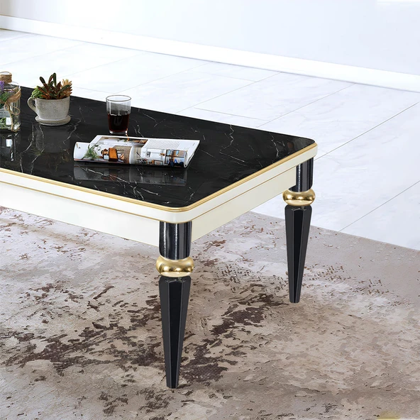 Elips 4 ADET Sehpa Ayağı 42 cm Plastik Siyah Gold Masa Ayak Mutfak Sehpası Masası Mobilya Ayakları - Resim 7