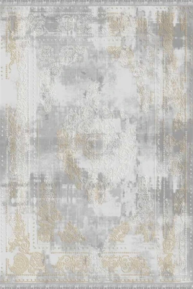 İpek Halı Blossom Koleksiyonu 13405 Gri 80 x 150 cm