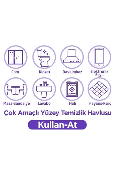 Mr. Oxy Kullan-At Lavanta Kokulu Yüzey Temizlik Havlusu 2x100 Yaprak - 6
