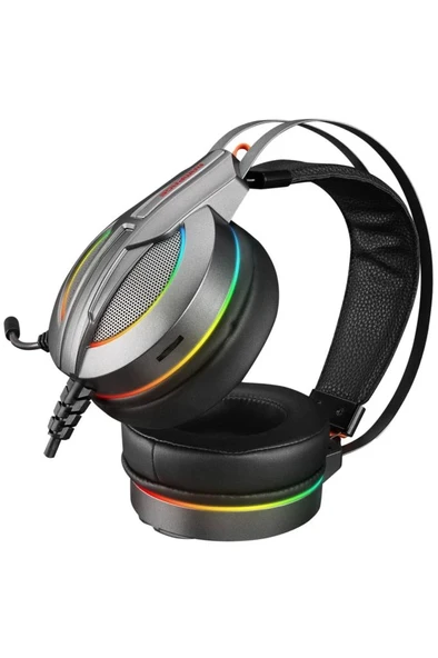 Rampage Stark RM-K6 RGB 7.1 USB Kablolu Kulak Üstü Oyuncu Kulaklığı Outlet - 3