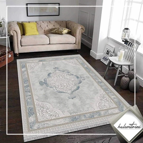 İpek Halı Safarin Koleksiyonu 7607A Gri 100 x 300 cm