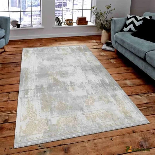 İpek Halı Blossom Koleksiyonu 13405 Gri 100 x 300 cm - 2