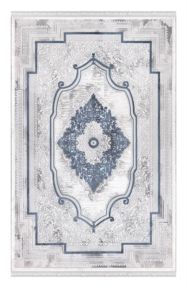 İpek Halı Blossom Koleksiyonu 13623 Mavi 80 x 300 cm