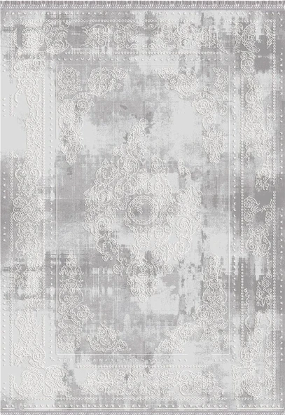 İpek Halı Blossom Koleksiyonu 13406 Gri 120 x 200 cm
