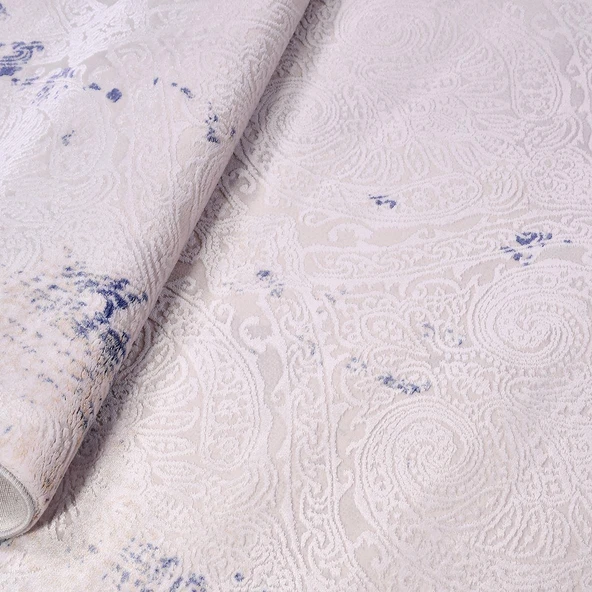 İpek Halı Blossom Koleksiyonu 13551 Mavi 120 x 200 cm - 4
