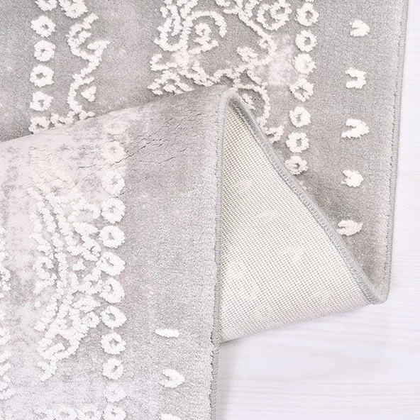 İpek Halı Blossom Koleksiyonu 13406 Gri 120 x 200 cm - 3