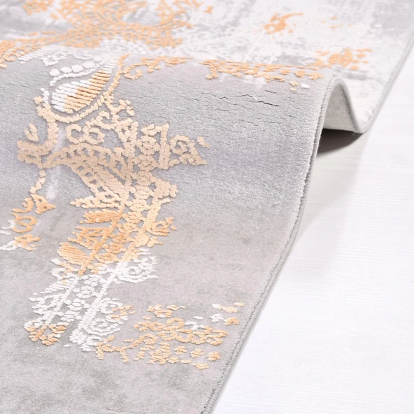 İpek Halı Blossom Koleksiyonu 13408 Gri 100 x 300 cm - 5