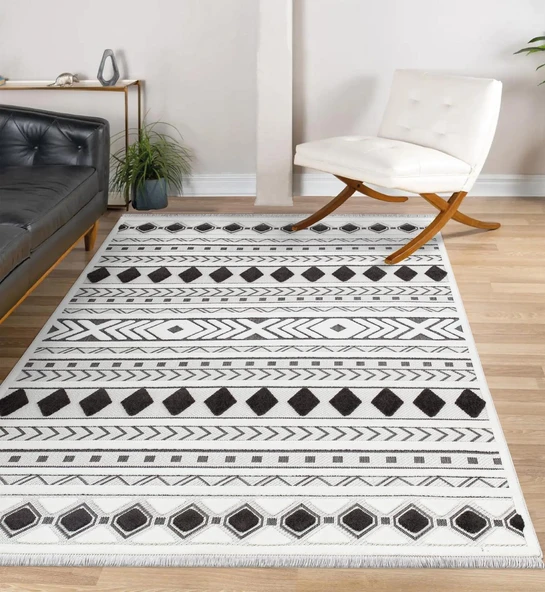 İpek Halı Almond Koleksiyonu 11411 Beyaz 120 x 180 cm - 3