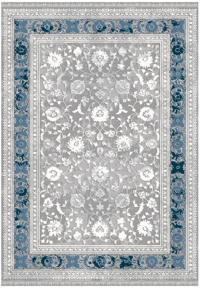 İpek Halı Blossom Koleksiyonu 13607 Gri 80 x 150 cm