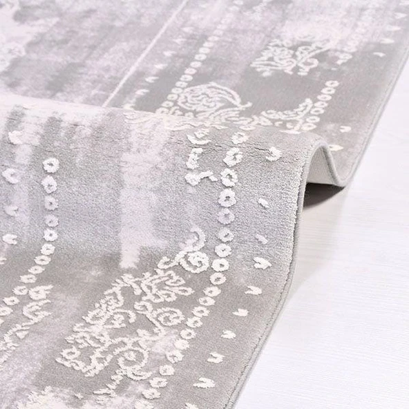 İpek Halı Blossom Koleksiyonu 13406 Gri 120 x 200 cm - 4