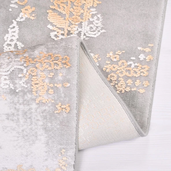 İpek Halı Blossom Koleksiyonu 13408 Gri 100 x 300 cm - 6