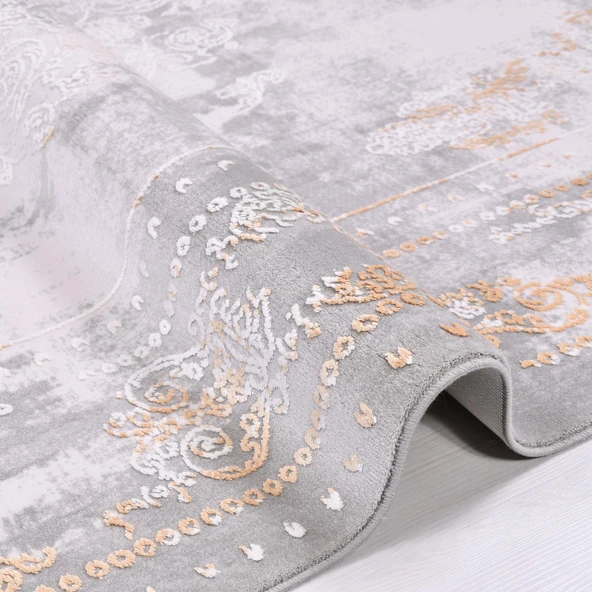 İpek Halı Blossom Koleksiyonu 13405 Gri 100 x 300 cm - 3