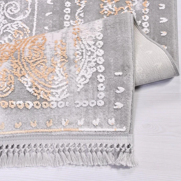 İpek Halı Blossom Koleksiyonu 13405 Gri 100 x 300 cm - 5