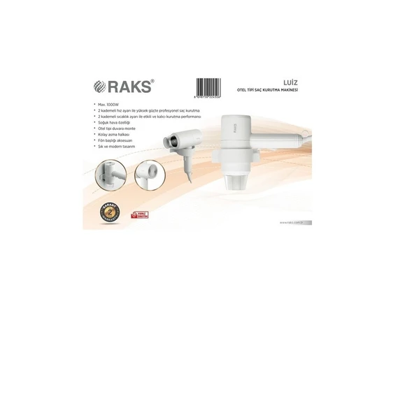 Raks Luiz 1000 W Otel Tipi Saç Kurutma Makinesi - 2