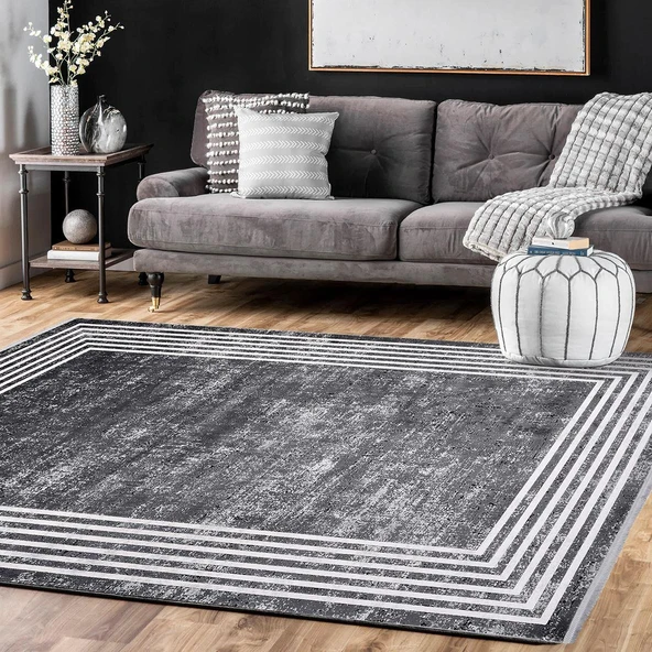 İpek Halı Roxanne Koleksiyonu 17109 Gri 100 x 300 cm - 3