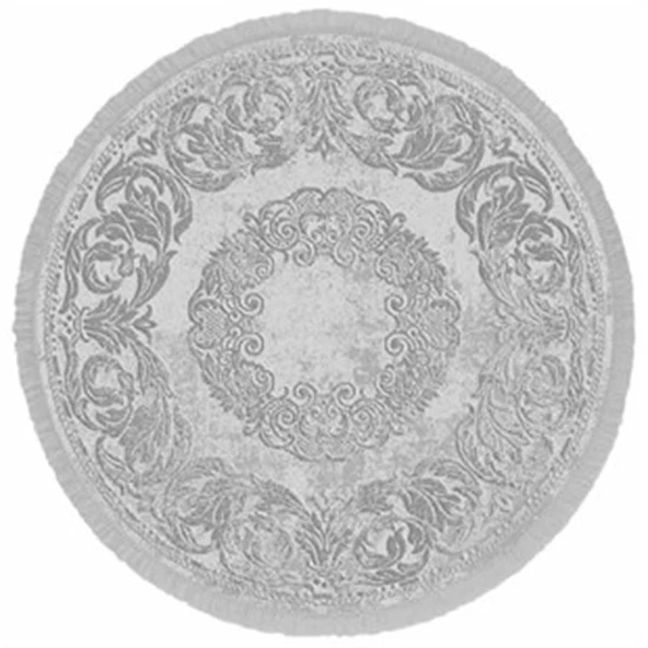 İpek Daire Halı Sardes Koleksiyonu 6201 Gri 200 x 200 cm Daire