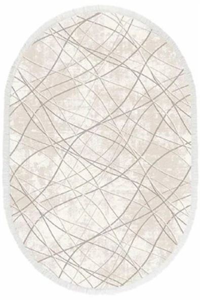 İpek Oval Halı Sardes Koleksiyonu 6111 Krem 100 x 300 Oval