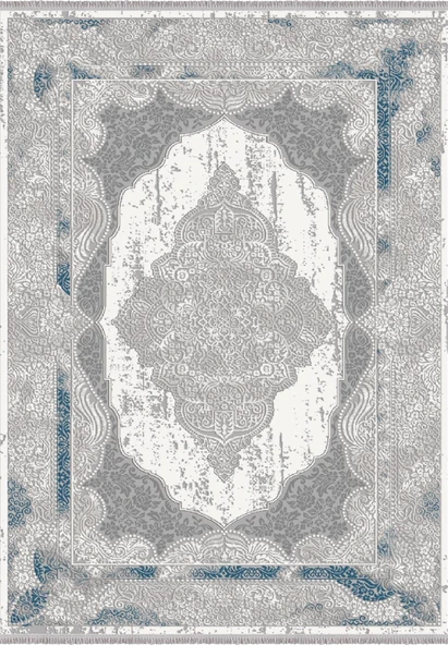 İpek Halı Safarin Koleksiyonu 7635A Mavi 80 x 150 cm