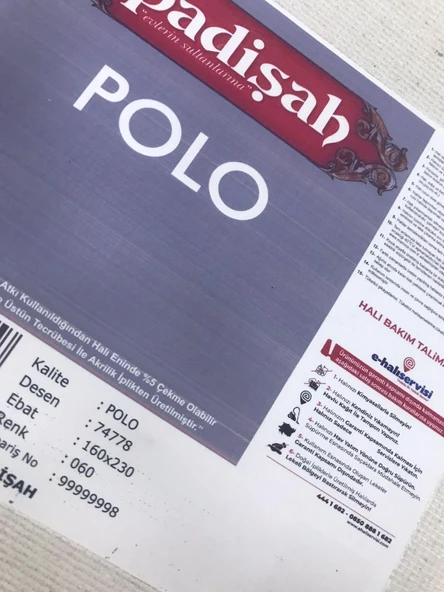 Padişah Halı Polo 74778 060 Serisi Akrilik Salon Oturma Yatak Odası Halısı - 8