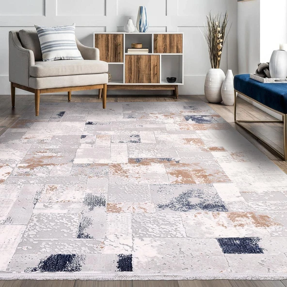 İpek Halı Safarin Koleksiyonu 7638A Gri 80 x 150 cm - 5