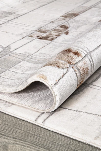 İpek Halı Vales Koleksiyonu 7819A Beyaz 100 x 300 cm - 3