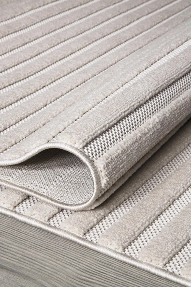İpek Halı Kişiye Özel Ölçü Kesme Almond Koleksiyonu 11400 Krem 80 x 350 cm - 3