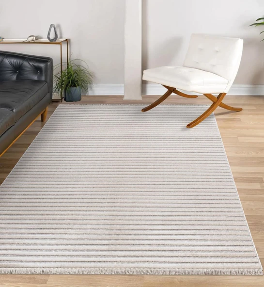 İpek Halı Kişiye Özel Ölçü Kesme Almond Koleksiyonu 11400 Krem 80 x 350 cm - 2
