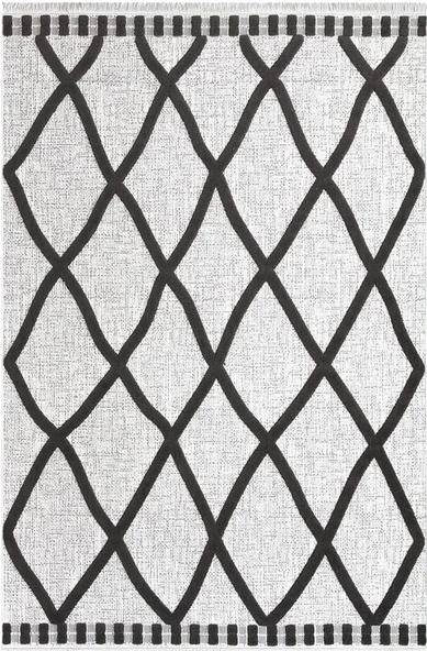 İpek Halı Kişiye Özel Ölçü Kesme Almond Koleksiyonu 11414 Gri 120 x 400 cm