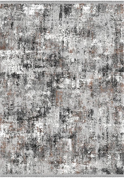 İpek Halı Kişiye Özel Ölçü Kesme Roxanne Koleksiyonu 17163 Gri 120 x 500 cm