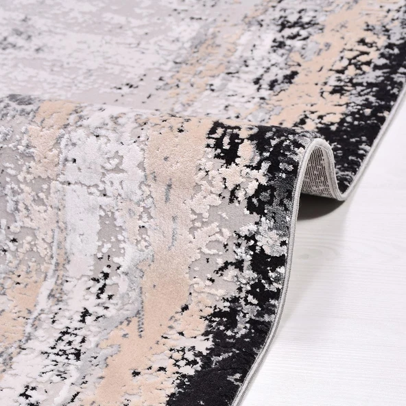 İpek Halı Kişiye Özel Ölçü Kesme Roxanne Koleksiyonu 17106 Gri 80 x 350 cm - 4