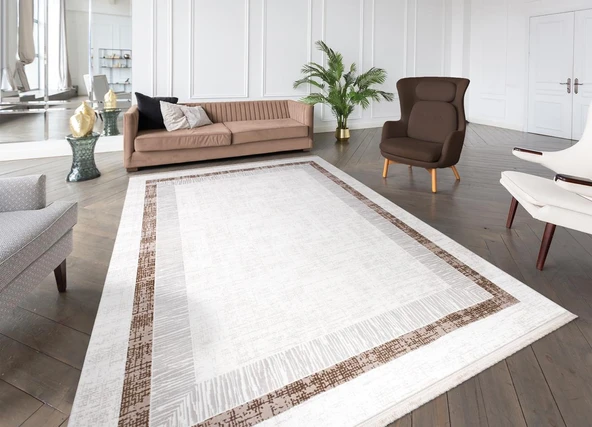 İpek Halı Kişiye Özel Ölçü Kesme Gordion Koleksiyonu 16157 Gri 80 x 400 cm - 3