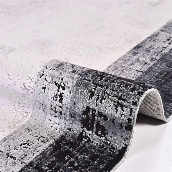 İpek Halı Kişiye Özel Ölçü Kesme Roxanne Koleksiyonu 17107 Gri 80 x 600 cm - 4