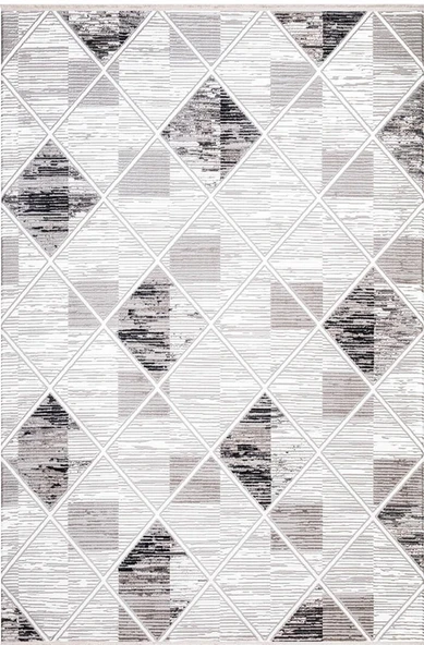İpek Halı Kişiye Özel Ölçü Kesme Gordion Koleksiyonu 16111 Gri 200 x 500 cm