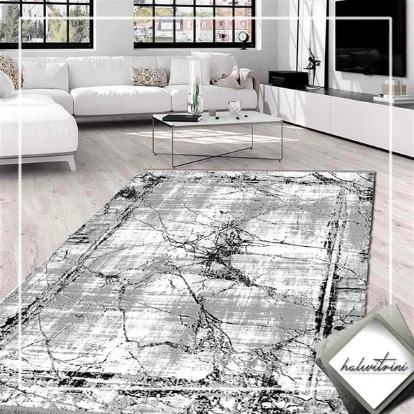 İpek Halı Kişiye Özel Ölçü Kesme Roxanne Koleksiyonu 17103 Gri 200 x 450 cm - 2