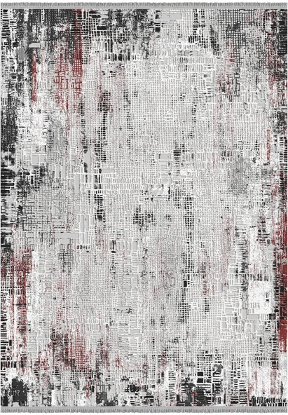 İpek Halı Kişiye Özel Ölçü Kesme Roxanne Koleksiyonu 17131 Gri 80 x 600 cm