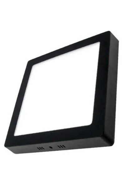 CATA CT-5236 18W Panel LED Armatür Siyah Kare Sıva Üstü Metal Kasa Beyaz Işık 6400K