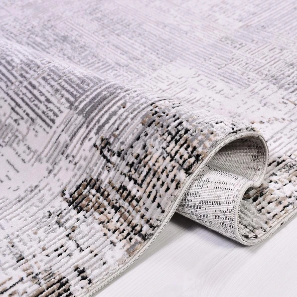 İpek Halı Kişiye Özel Ölçü Kesme Roxanne Koleksiyonu 17187 Gri 200 x 450 cm - 4